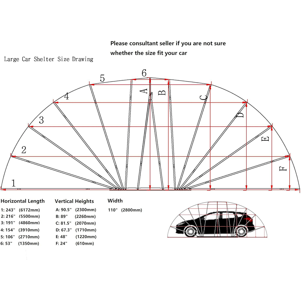Ikuby All Weather Weatherproof Carport