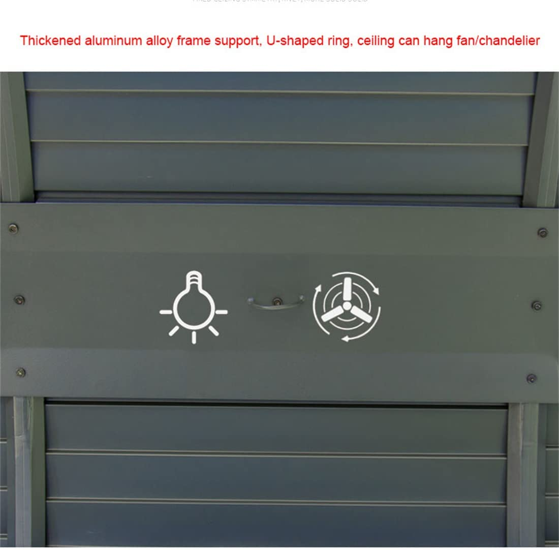 3x4m Aluminum Frame Roof Gazebo Solid Roof Party Galvanized