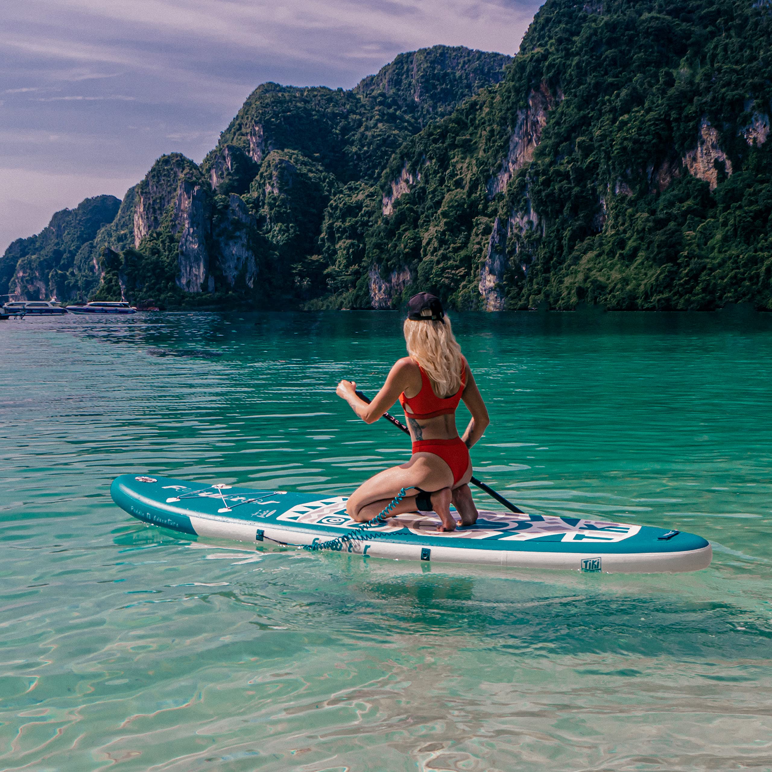 FunWater SUP Inflatable Stand UP Paddle Board 320x83x15cm Ultra-Light Everything Included ISUP, Adj Paddle, Pump, SUP Backpack, Leash, Waterproof Bag, Non Slip Deckpad Youth & Adult