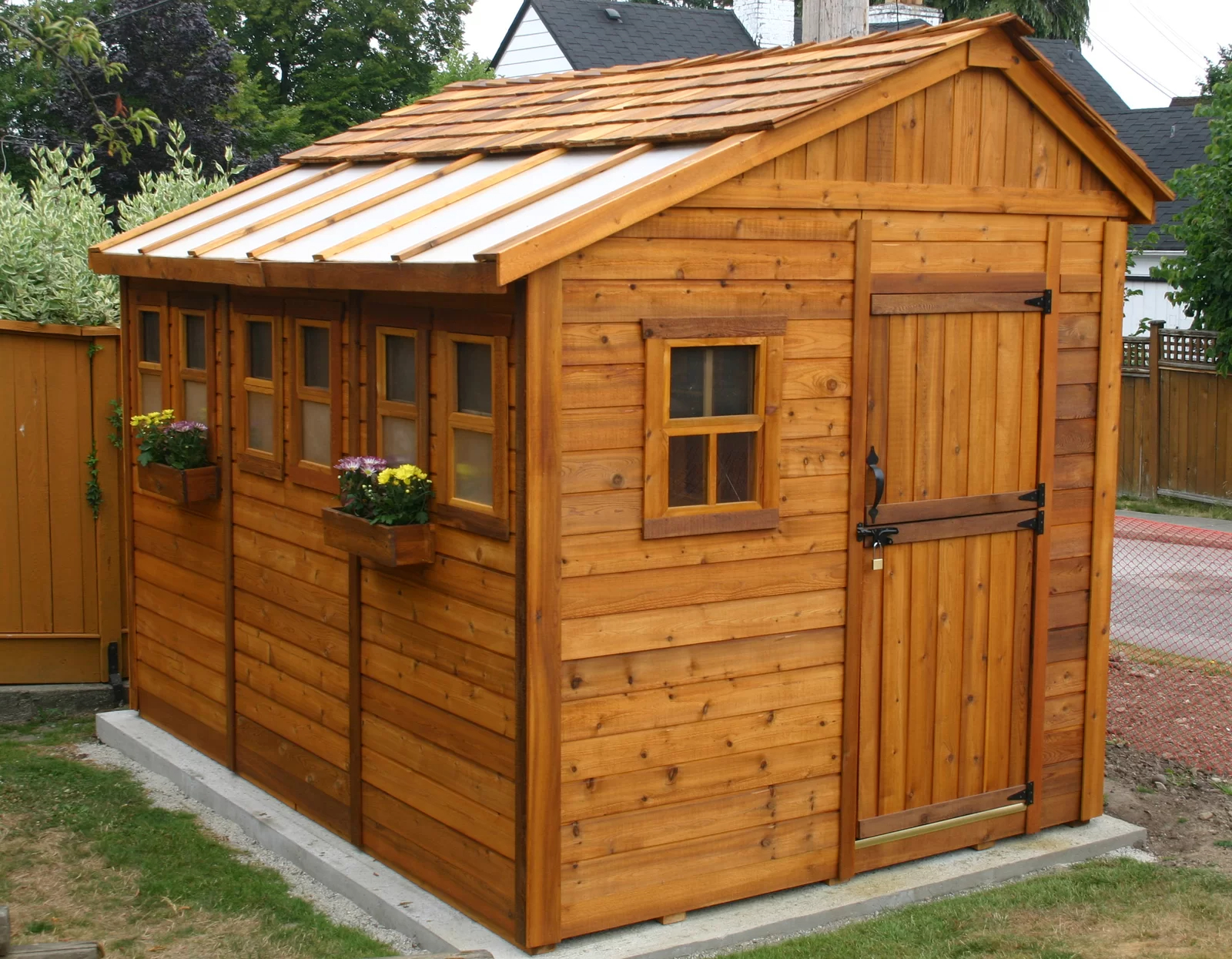 【Storage Shed】8 ft. W x 12 ft. D Cedar Wood Sunshed Garden Shed