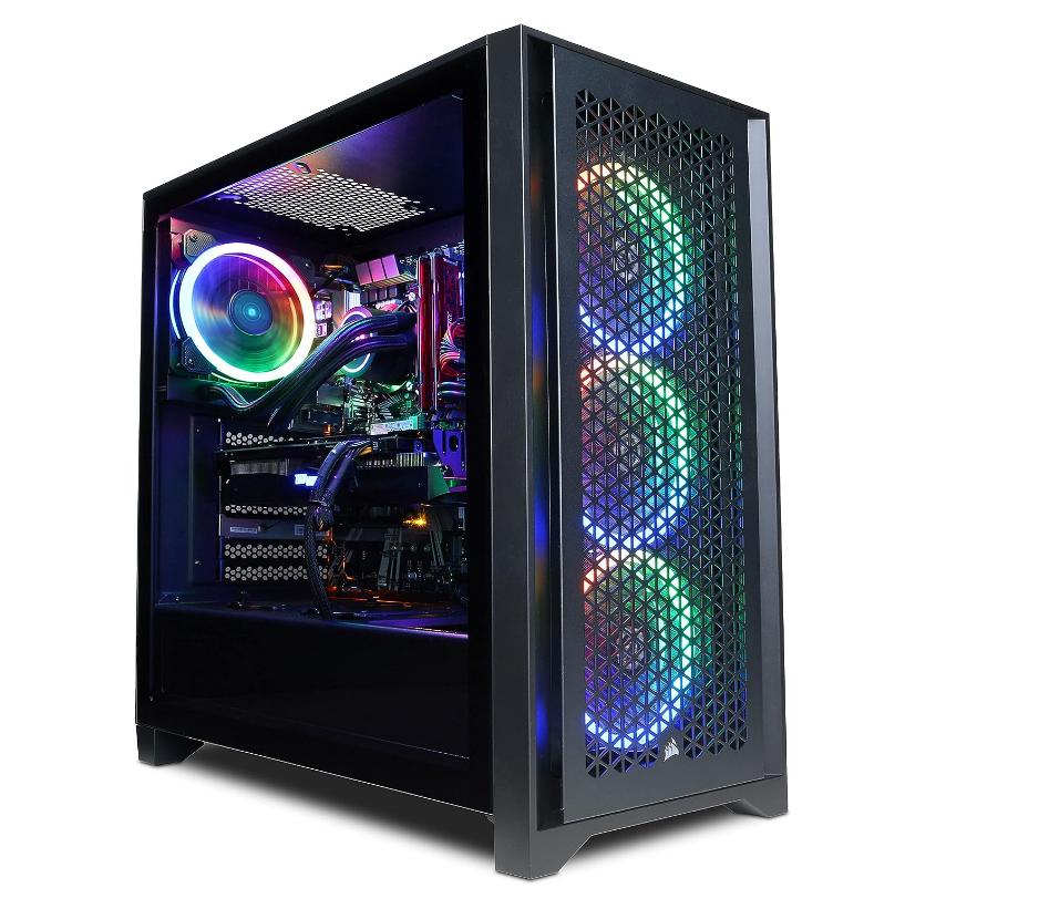 CYBERPOWERPC Luxe Gaming PC - Intel Core i9-11900KF, Nvidia RTX 3060 12GB, 32GB RAM, 1TB NVMe SSD, 650W 80+ PSU, Wi-Fi, Liquid Cooling, Windows 11, 4000D Airflow