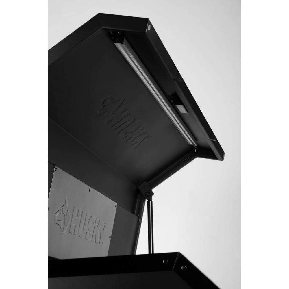 Industrial 52 in. W x 21.5 in. D 15-Drawer Tool Chest and Rolling Cabinet Combo with LED Light in Matte Black